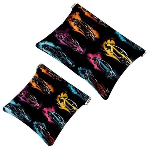 Kosmetiktasche mit Druckverschluss, Aquarell-Bouquet mit niedlichen Wildblumen, wasserdichte Reisetasche, Make-up-Tasche, tragbar, ohne Reißverschluss, Damen, Mehrfarbig 04,, Mehrfarbig 04, 7.1x5.8 von Generic