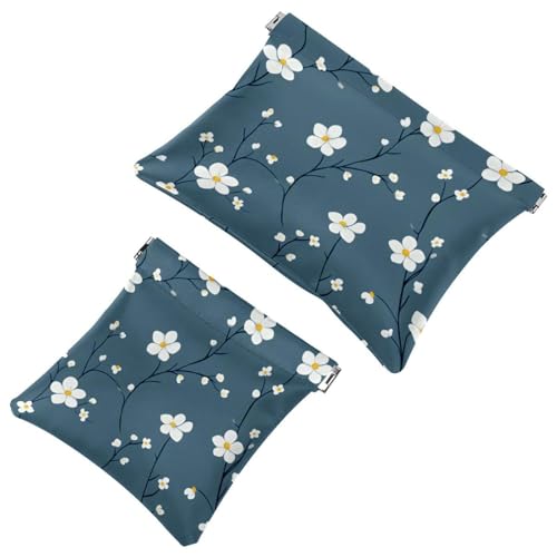 Kosmetiktasche mit kleiner Tasche, Reise-Make-up-Tasche für Handtasche, ohne Reißverschluss, Mini-Make-up-Tasche für Frauen und Mädchen, niedliche Libellen, Bienen und Schmetterlinge in Aquarell, von Generic