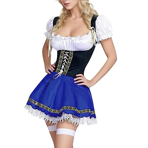 Kostüm Body Dress Stage Sculpting Costume Halloween Damen Oktoberfest Damenkleid Dirndl Damen Midi Trachtenkleid Damen Hochgeschlossen Dirndlkleid Trachten Kleid Dirndlbluse Dirndel Trachtenmode von Generic