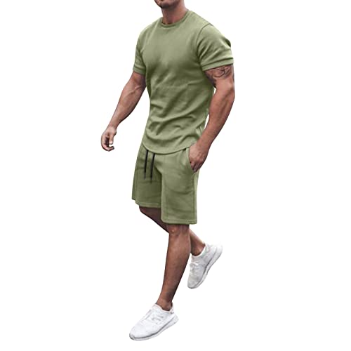 Kostüm Herren Sommer Stretch Outfit Baumwolle Bequeme Sport Set Kurzarm Regular Freizeitanzug Passform Casual Running Outfit Basic Sportstyle Trainingsanzug Workout Fitness Sommer Outfit Kostüm Herren Sommer Stretch Outfit Baumwolle Bequeme Sport Set Kurzarm Regular Freizeitanzug Passform Casual Running Outfit Basic Sportstyle Trainingsanzug Workout Fitness Sommer Outfit von Generic