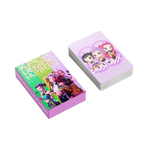 𝙺𝚙𝚘𝚙 𝙳𝚎𝚖𝚘𝚗 𝙷𝚞𝚗𝚝𝚎𝚛𝚜 55PCS Photocards Kpop Rumi Mira Karten Fotokarten Saja Boys Huntrix Zoey Jinun Fotokartenset Bilder Card Set Geburtstagsgeschenk für Fans von Generic