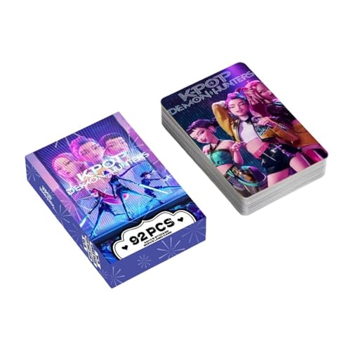 𝙆𝙥𝙤𝙥 𝘿𝙚𝙢𝙤𝙣 𝙃𝙪𝙣𝙩𝙚𝙧𝙨 92PCS Cards Photocards Kpop Bilder Card Set Geburtstagsgeschenk für Fans Jugendliche von Generic