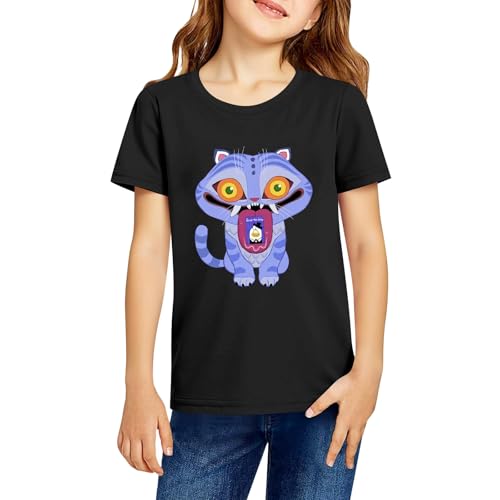 Kpop Demon Hunters T-Shirt Kinder Cute Tiger Anime Print Kurzarm K Pop Demon Hunter Kostüm Kinder Tshirt Stylish Manga Motif Perfect for Fans von Generic
