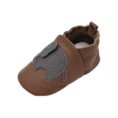 Krabbelschuhe Baby Junge Mädchen Lauflernschuhe Weiche Lauflern Schuhe Süße Tierschuhe Wasserdichte Kinderschuhe Kuschelig Atmungsaktive Outdoor Babyhausschuhe (Coffee-F, 22 Infant) von Generic