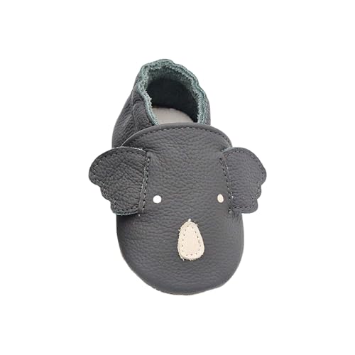 Krabbelschuhe Baby Junge Mädchen Lauflernschuhe Weiche Lauflern Schuhe Süße Tierschuhe Wasserdichte Kinderschuhe Kuschelig Atmungsaktive Outdoor Babyhausschuhe (Dark Gray-A, 20 Infant) von Generic