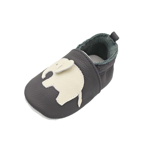 Krabbelschuhe Baby Junge Mädchen Lauflernschuhe Weiche Lauflern Schuhe Süße Tierschuhe Wasserdichte Kinderschuhe Kuschelig Atmungsaktive Outdoor Babyhausschuhe (Dark Gray-F, 23.5 Infant) von Generic