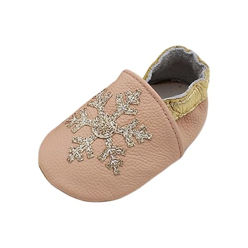Krabbelschuhe Baby Junge Mädchen Lauflernschuhe Weiche Lauflern Schuhe Süße Tierschuhe Wasserdichte Kinderschuhe Kuschelig Atmungsaktive Outdoor Babyhausschuhe (Rose Gold-B, 23.5 Infant) von Generic