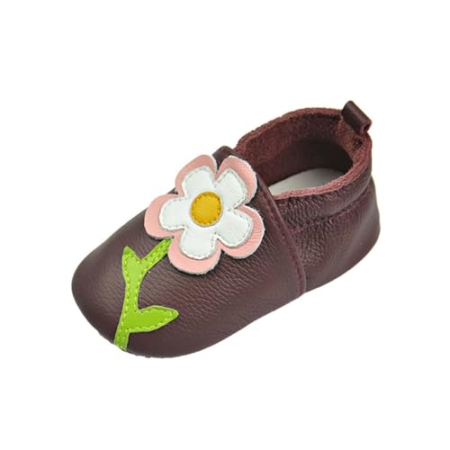 Krabbelschuhe Baby Junge Mädchen Lauflernschuhe Weiche Lauflern Schuhe Süße Tierschuhe Wasserdichte Kinderschuhe Kuschelig Atmungsaktive Outdoor Babyhausschuhe (Wine-E, 20 Infant) von Generic