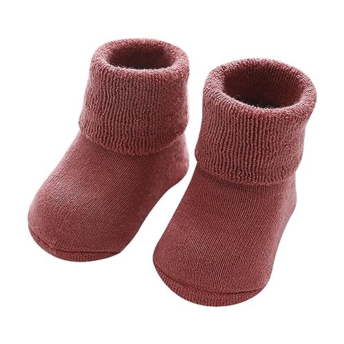 Krabbelsocken Baby - Socken Baby Kleinkinder, Herbstschuhe, Sockenschuhe, Rutschsocken, Taufsocken, Baumwollschuhe, Atmungsaktive, Junge, Hausschuhe Baby 1 Jahr, Geschlossene, Wander von Generic