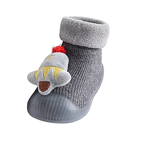 Krabbelsocken Baby Weihnachts - Lauflernschuhe stoppersocken Sockenschuhe Kleinkind Weihnachtssocken Krabbelsocken Gummisohle Bodenschuhe kinderschuhe Rutschfeste Hüttenschuhe von Generic
