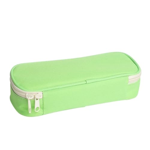 Kreatives Federmäppchen, großes Fassungsvermögen, Schüler-Federmäppchen, Stofftasche, Aufbewahrungstasche, Markierungsstift, Schreibwaren-Organizer, Taschenhalter mit Kissen Für (Green, One Size) von Generic