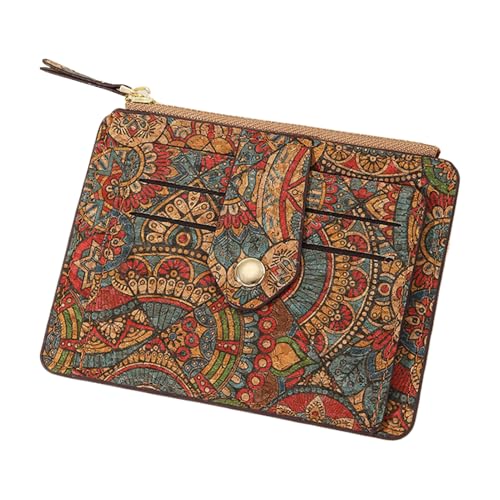 Kreditkartenetui für Damen, Vintage-Blumen-Kreditkartenhalter, kleine Geldbörsen für Damen, schmal, , für Führerschein, Karten, A, Consulte la descripción, Siehe Beschreibung von Generic