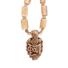 Krishan Naam Tulsi Mala Tulsi Mala Kanthi mit Shree Krishan Namensmedaillon Holzkette Heiliges Basilikum Tulasi von Generic