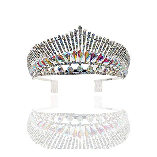 Kristall Braut Tiara für Hochzeit Strass Krone Kämme Braut Diademe Kopfschmuck Diadem Stirnbänder für Hochzeit Kopfschmuck von Generic