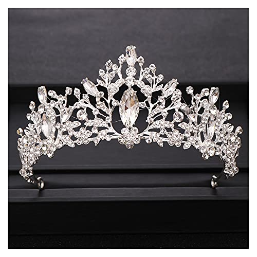 Kristall-Diademe und Kronen Strass-Tiara Hochzeit Haarschmuck Hellgold Brautkrone Diadem Haarschmuck Geschenk von Generic