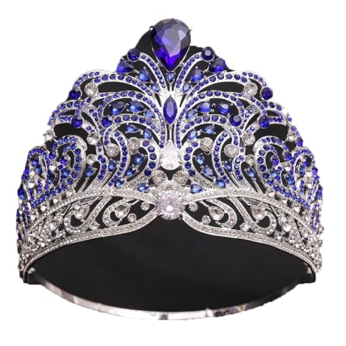 Kristall-Strass-Krone für Frauen und Mädchen, Hochzeit, Braut, Zirkon, Tiara, Krone, Haarschmuck, Strass, Kein Edelstein von Generic