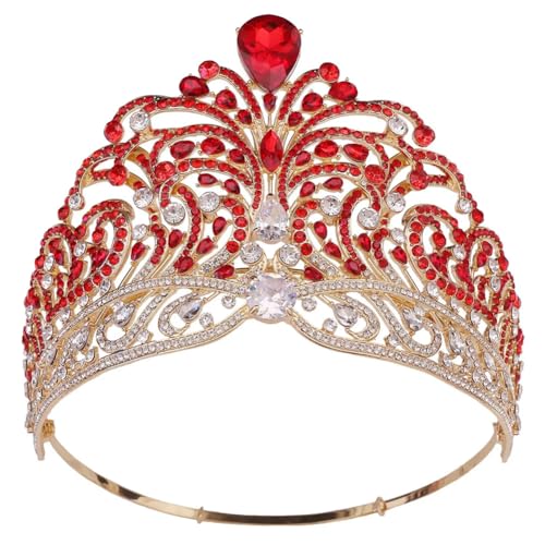 Kristall-Strass-Krone für Frauen und Mädchen, Hochzeit, Braut, Zirkon, Tiara, Krone, Haarschmuck, Strass, Kein Edelstein von Generic