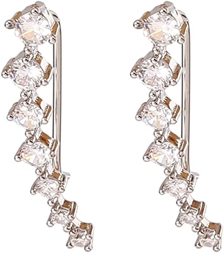 Kristalle Ohr Manschetten Creolen Bergsteiger Sterling Silber Ohrringe Ohrring Schönes Design von Generic