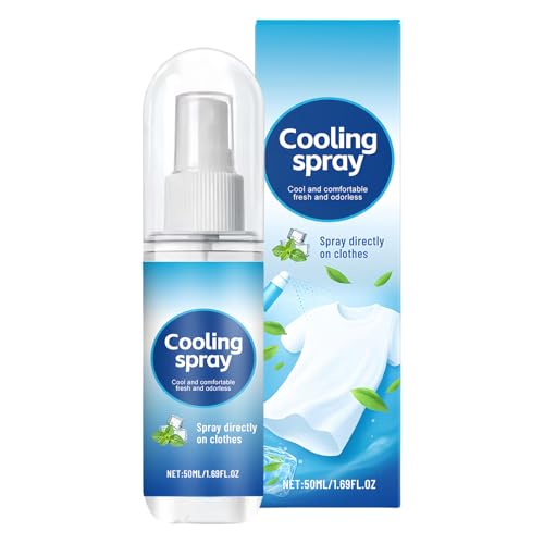 Kühlspray - Erfrischende Körpermysteie mit Sofort-Effekt | Nicht klebrige flüssige Formel in 50 ml Flasche für Sportler Männer Frauen Teenager zum Wandern von Generic