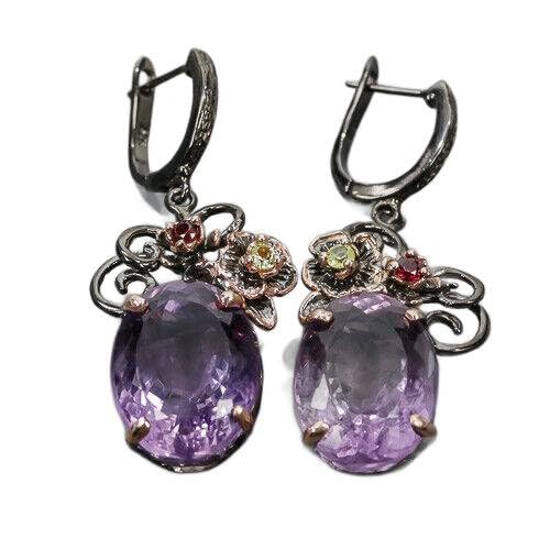 Künstlerische Ohrringe Amethyst Granate Olivine 2 von Generic