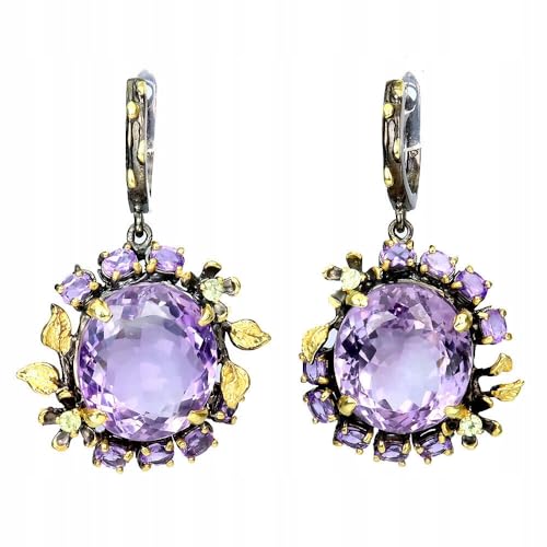 Künstlerische Silberohrringe Amethyst Zertifikat 2 von Generic