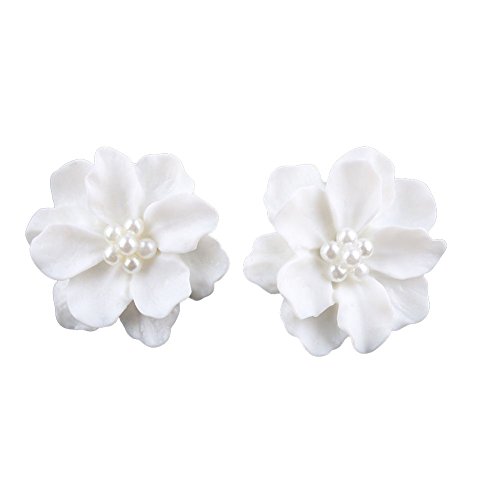 Künstliche Blumen, Perlen, Ohrringe, Schmuck für Frauen, Mädchen, Geschenk für Weihnachten von Generic