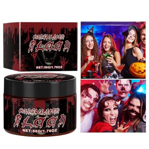 Künstliches Blut – Blut aus koaguliertem Gel | dekoratives Make-up, 50 ml, für Körper und Gesicht, Kostüm, Erwachsene, Kinder, Vampir Cosplay Kleidung von Generic