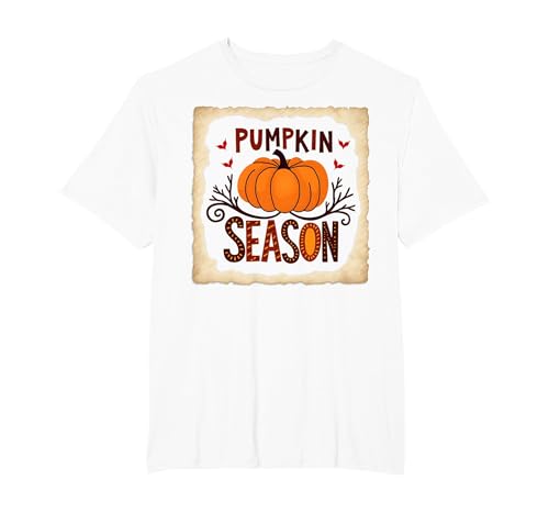 Kürbissaison Herbst Ernte Herbst Festliche Feier T-Shirt, Herren Große Größen, Weiß, 4X Tall von Generic