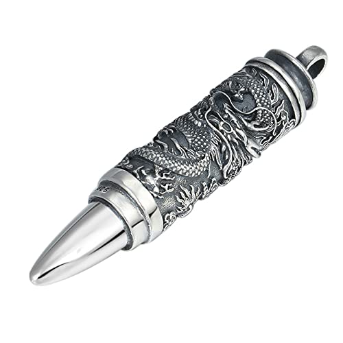 Kugel-Anhänger-Halskette für Herren, Vintage S925 Sterling Silber Kugel-Anhänger-Halskette, Silber, Einzelanhänger von Generic