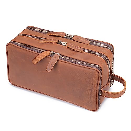 Kulturbeutel, Herren-Business-Casual-Clutch Aus Echtem Leder, Handytasche, Kulturbeutel von Generic