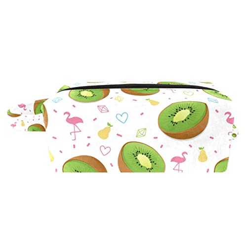 Kulturbeutel, Reise Make up Kosmetiktasche für Damen und Herren,Kiwi Frucht Flamingo Ananas von Generic