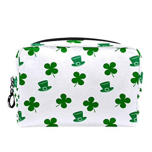 Kulturbeutel, Reise Make up Kosmetiktasche für Damen und Herren,St. Patrick's Day grüner Klee Hut von Generic