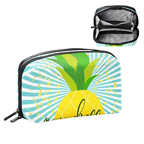 Kulturbeutel Reisetasche, Wasserabweisende Make up Kosmetiktasche Reise Organizer für Zubehör,Hallo Sommerananas von Generic