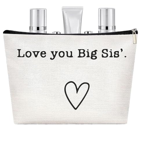 Kulturbeutel Reisetasche – Beste Schwester aller Zeiten Toilettenorganisator Sister, Frohe Weihnachten Geburtstag | Make Up Kosmetik Tasche Reise-Organizer für Schwestern, Love You Big Sis, verwijzen von Generic
