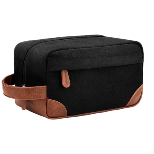 Kulturbeutel aus Segeltuch for Herren, große Kapazität, for Geschäftsreisen, tragbar, for den Bedarf an Make-up-Aufbewahrung(Black) von Generic