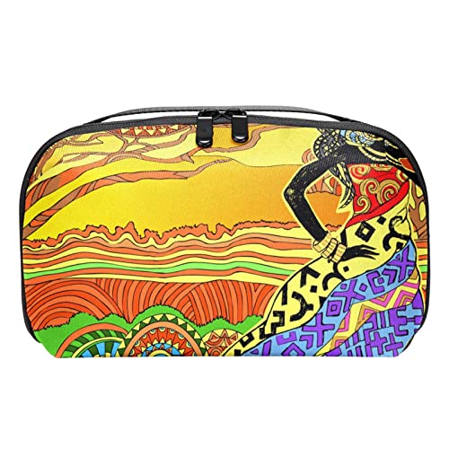 Kulturbeutel für Männer, Reise Kultur Organizer Dopp Kit Wasserfester Rasierbeutel für Kulturzubehör,Afrikanische Frau Kunstmalerei von Generic