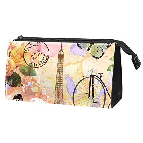 Kulturbeutel für Männer, Reise Kultur Organizer Dopp Kit Wasserfester Rasierbeutel für Kulturzubehör,Eiffelturm Paris Schmetterlings Rose Retro von Generic