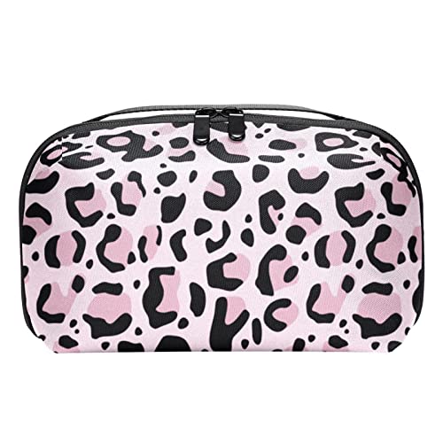 Kulturbeutel für Männer, Reise Kultur Organizer Dopp Kit Wasserfester Rasierbeutel für Kulturzubehör,Leopard Korn Pink Schwarz Classic Parten von Generic