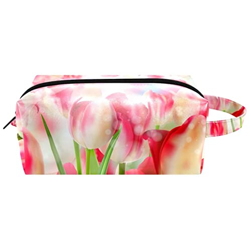 Kulturbeutel für Männer, Reise Kultur Organizer Dopp Kit Wasserfester Rasierbeutel für Kulturzubehör,Muttertag der Frühlings Rosa Tulpen von Generic