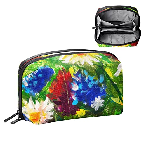 Kulturbeutel für Männer, Reise Kultur Organizer Dopp Kit Wasserfester Rasierbeutel für Kulturzubehör,Ölgemälde Frühlingsblumen Gänseblümchen mit Blumen von Generic