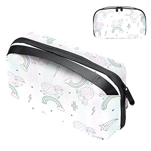 Kulturbeutel für Männer, Reise Kultur Organizer Dopp Kit Wasserfester Rasierbeutel für Kulturzubehör,Rosa Cartoon Schaf Regenbogen Tier Kawaii von Generic