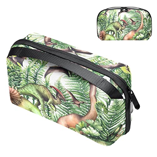 Kulturbeutel für Männer, Reise Kultur Organizer Dopp Kit Wasserfester Rasierbeutel für Kulturzubehör,Tropischer Dschungel Blatt Dinosaurier von Generic