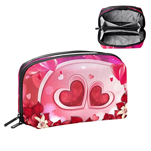 Kulturbeutel für Männer, Reise Kultur Organizer Dopp Kit Wasserfester Rasierbeutel für Kulturzubehör,Valentinsgruß rosa Blumen Herz von Generic