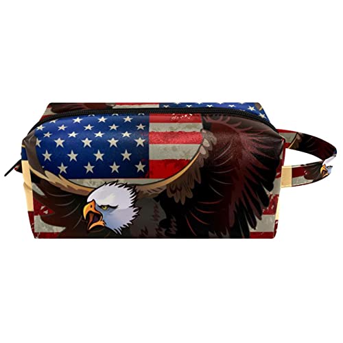 Kulturbeutel für Männer, Reise Kultur Organizer Dopp Kit Wasserfester Rasierbeutel für Kulturzubehör,Vintage Eagle USA Flagge von Generic