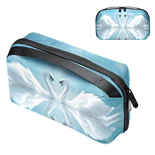 Kulturbeutel zum Aufhängen, Dopp Kit für Männer, wasserabweisend, Rasierbeutel für die Reise,Blue Sky Lake Schwanenpaar Art. Nr von Generic