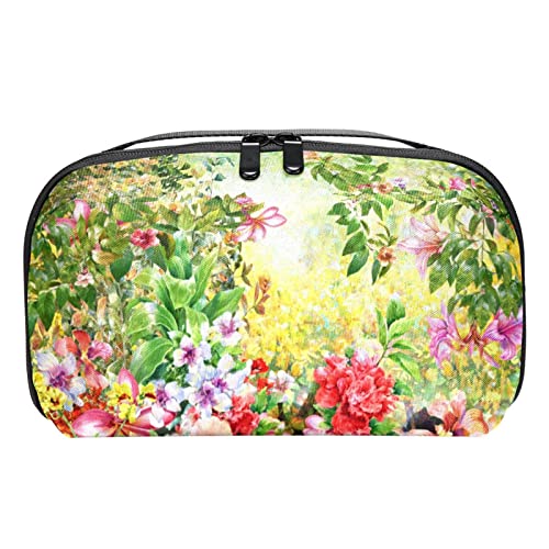 Kulturbeutel zum Aufhängen, Dopp Kit für Männer, wasserabweisend, Rasierbeutel für die Reise,Garten Frühlings Blumen Ölgemälde von Generic