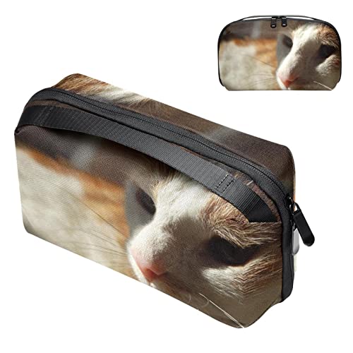 Kulturbeutel zum Aufhängen, Dopp Kit für Männer, wasserabweisend, Rasierbeutel für die Reise,Süße Katze von Generic