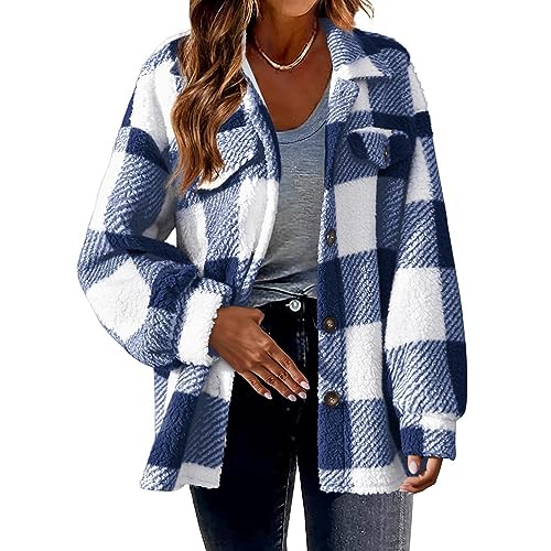 Kunstfell Mantel Winter Pullover Damen Winter-Daunenjacke Für Damen Plüsch Jacke Plüsch Sweatshirt Damen Fleecejacke Damen Weiß Damen Mantel Lang Fleecejacke Damen Lang Strickpullover Damen von Generic