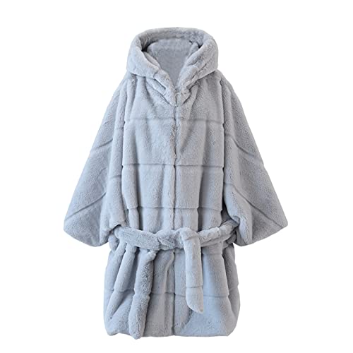 Kunstpelz Mantel Damen Kunstfell Jacke Damen Kunstpelz Mantel Winterjacke Stehkragen Pelzmantel Herbst Winter Faux Fur Coat Lose Fellmantel Wintermantel mit Gürtel von Generic