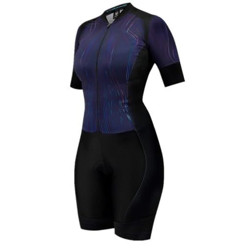 Kurzärmeliger Damen-Skinsuit für Triathlon, Fahrrad, Rennsport, Laufanzug, Badeanzug, Jumpsuits, 5, XL Kurzärmeliger Damen-Skinsuit für Triathlon, Fahrrad, Rennsport, Laufanzug, Badeanzug, Jumpsuits, 5, XL von Generic